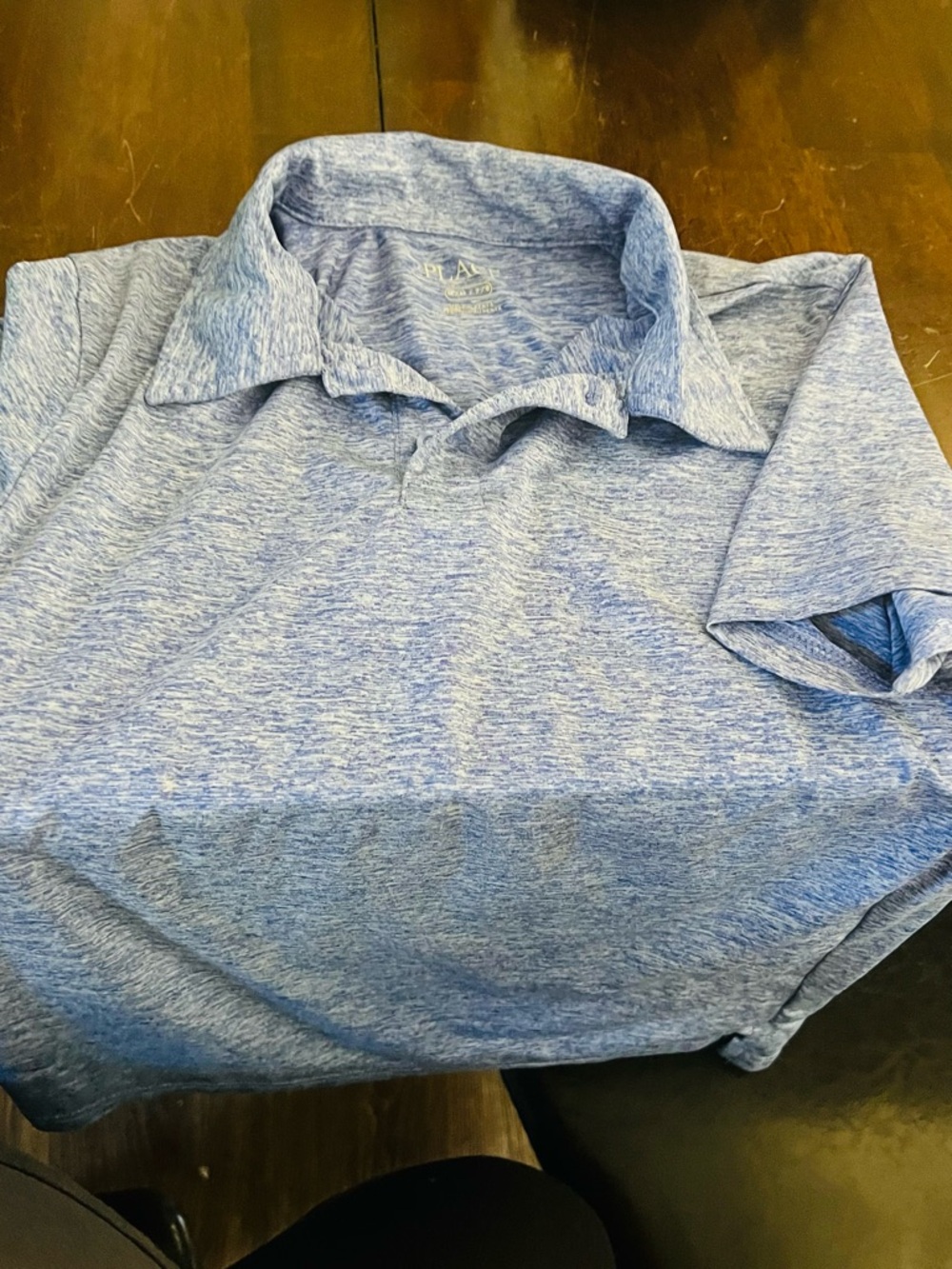 The Children's Place Heathered Light Blue Polo